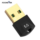 USB-адаптер Rocketek с поддержкой Bluetooth 5,0 для ПК, компьютерных колонок, беспроводной мыши, музыкального аудио приемника, передатчика aptx