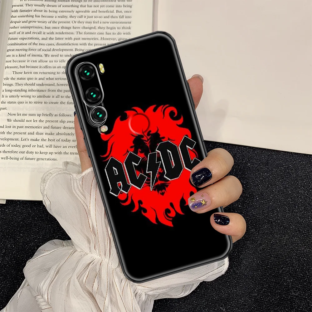 

Ac Music Dc Rock Band Phone case For Huawei P Mate P10 P20 P30 P40 10 20 Smart Z Pro Lite 2019 black 3D waterproof fashion