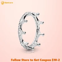 925 sterling silver women rings clear sparkling crown rings for women jewelry wedding