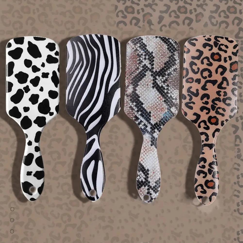 

Щетка для волос массаж головы гребень для волос Леопардовый принт Для женщин расческа для волос мокрые вьющиеся салонная щетка для волос, п...