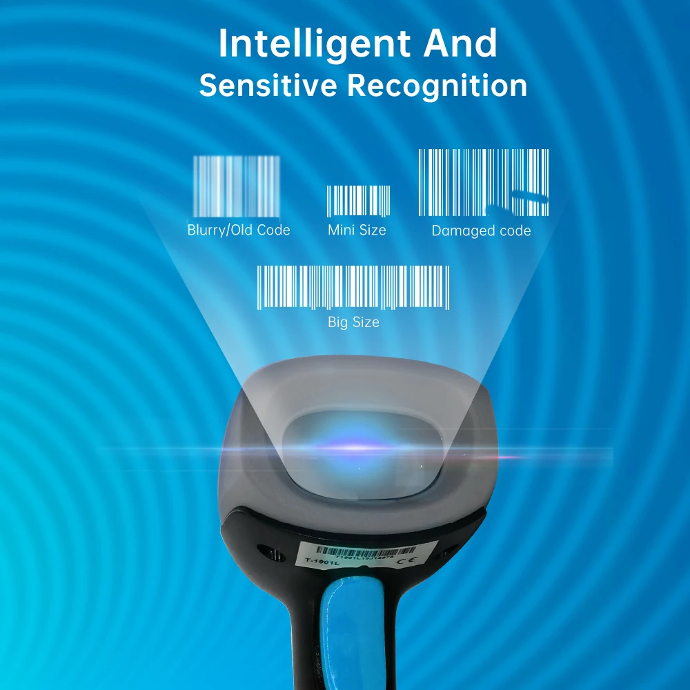 Фото USB проводной CCD 2,4G Bluetooth сканер штрих-кода автоматическое сканирование 1D 2D QR-считыватель штрих-кода для мобильной оплаты №3