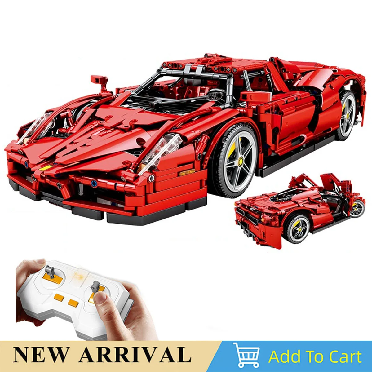 

2615PCS Sports Remote Control Car DIY Model MOC RC Building Blocks Bricks Kit Technical Racing Car for Children Kids Friend Gift