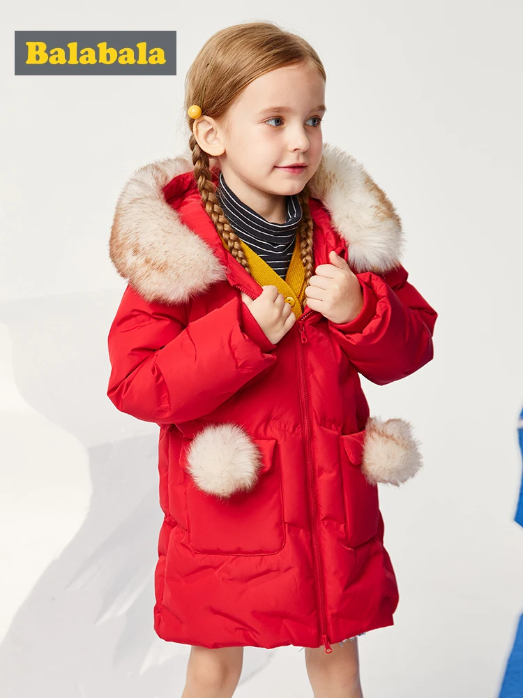 Детский длинный пуховик для девочек осень и зима 2019 новая детская Корейская