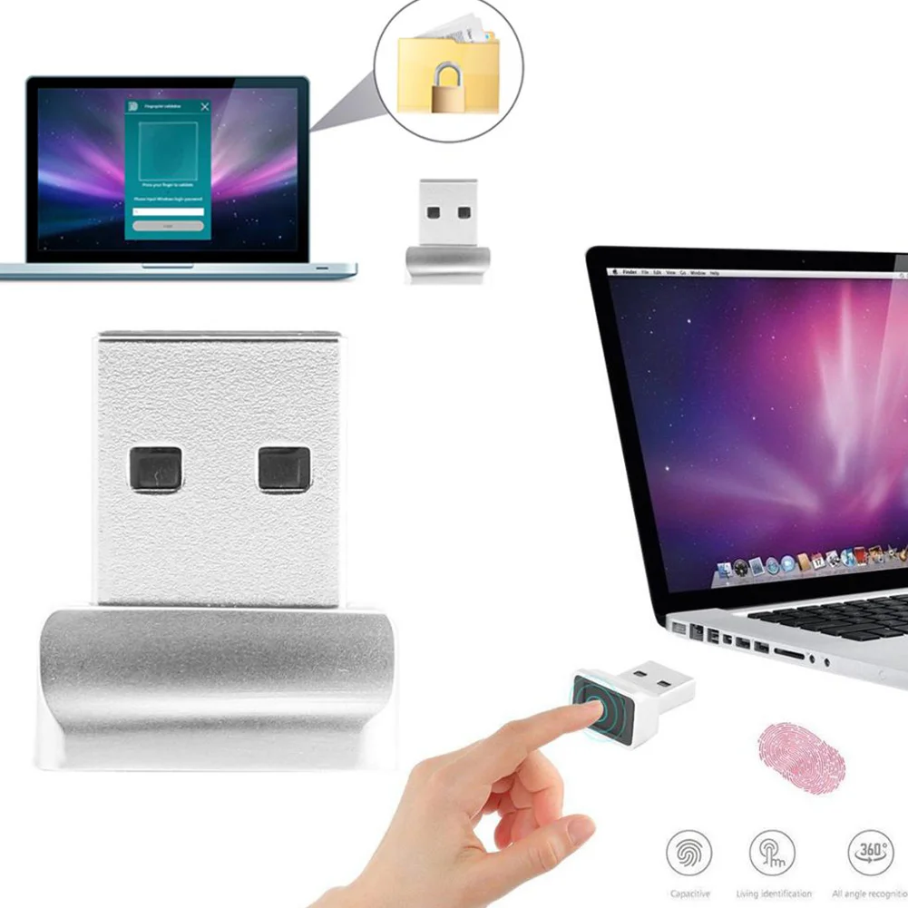 

1Pc New Mini USB Fingerprint Reader For Windows 10 32/64 Bit Security Key Smart ID Fingerprint Scanner Sensor For Instant Touch