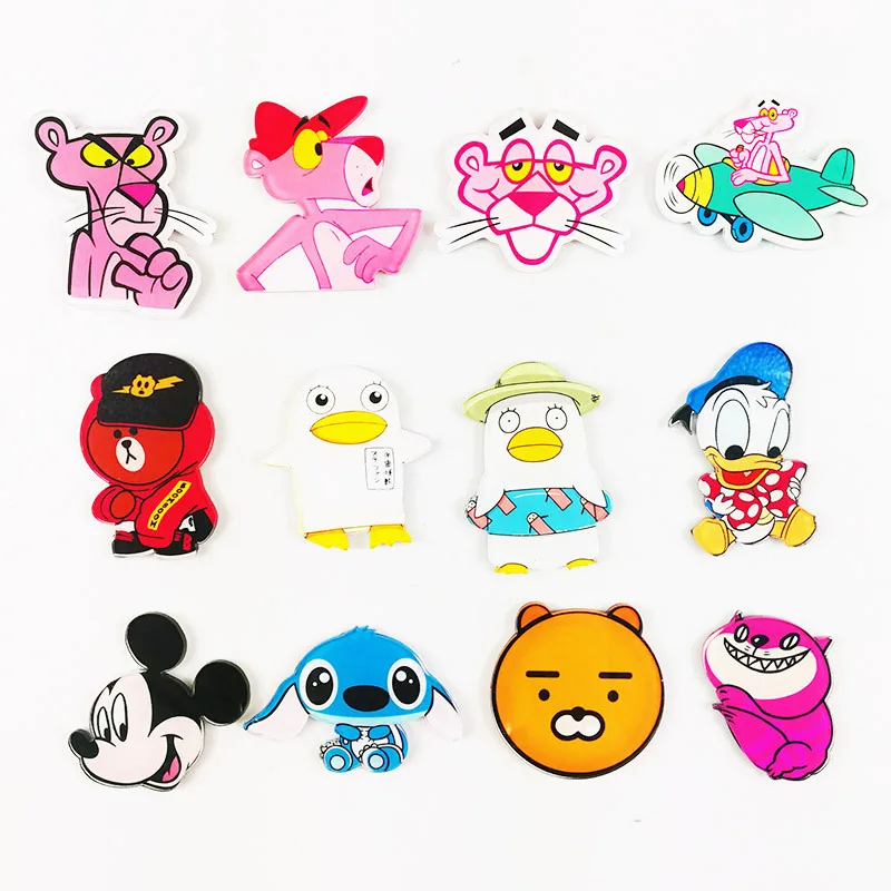 Мягкие магнитные наклейки на холодильник с изображением Микки Мауса Розовая