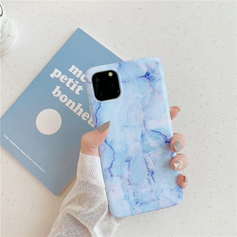 Глянцевый мраморный чехол с трещинами для телефона iPhone 11 11Pro Max XS XR X 7 8 Plus 6 6S задняя