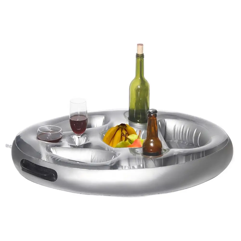 

NEW Summer Party Bucket Cups Holder Inflatable Pool Float Beer Drinking Cooler Table Bar Tray Beach Swimming Ring Accessor