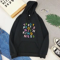 treat people with kindness hoodies long sleeve fine line vintage shirt print oversized vintage 2021 men clothing new