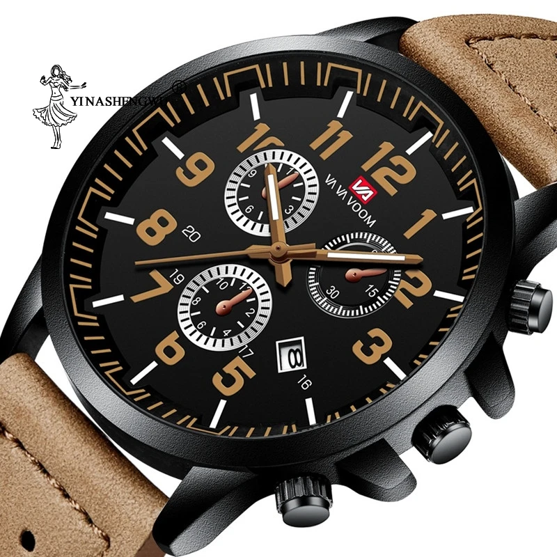 

Quartz Watch Calendar Waterproof Belt Men's Watch Stainless Steel Men's Outdoor Impact Military Field Outdoor Sports 10 Buckle