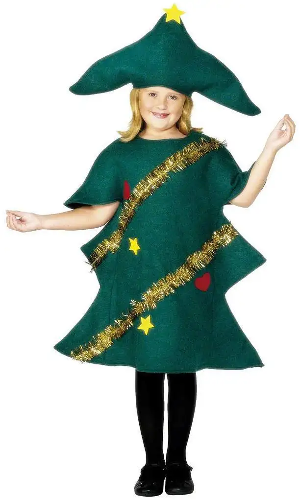 

Ye's Xmas Green Christmas Tree Dresses Free shipping Women Kid Girl Stage & Dance Wear Sweet Girl Xmas Elf Cosplay Costume
