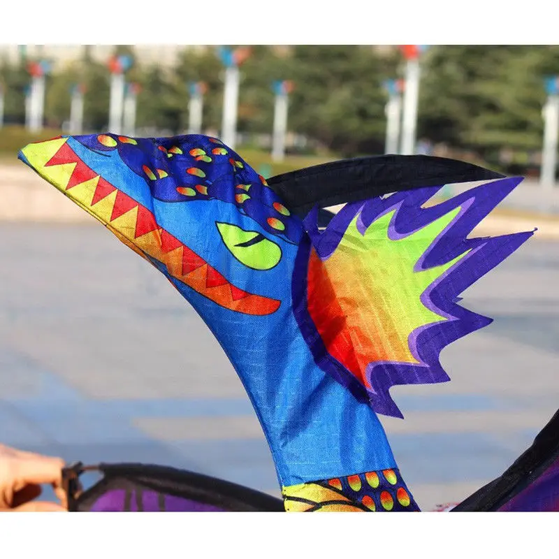 

Children Kids Kites 3D Dragon 100M Kite Single Line With Tail Kites Outdoor Toy Kite Family Outdoor Fun Sports Toys Gift