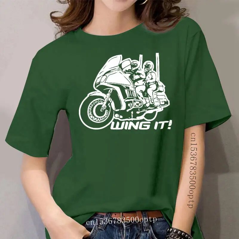 women t-shirt Wingit goldwing riders wingit two up tshirt Women t shirt