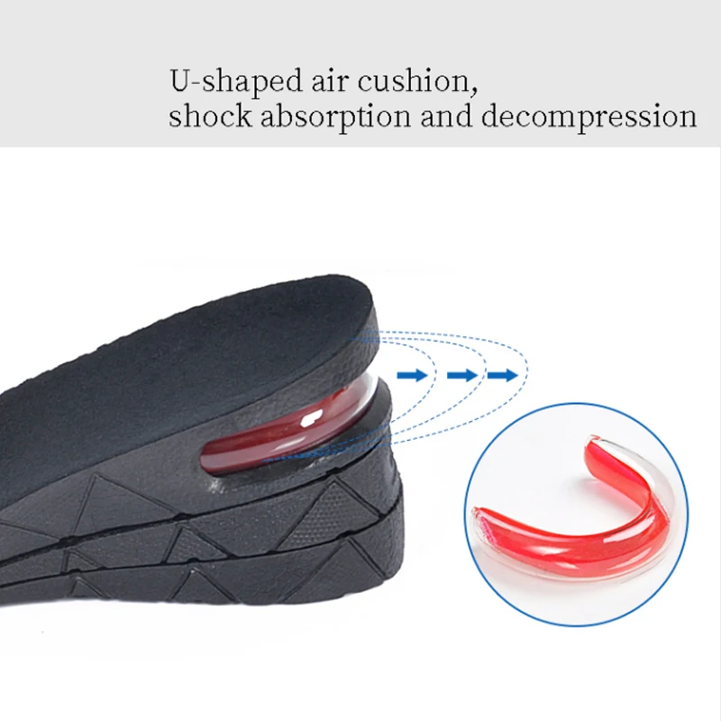 Увеличивающие рост стельки для мужчин и женщин невидимая Спортивная дышащая подушка на 3 7 см увеличивающие