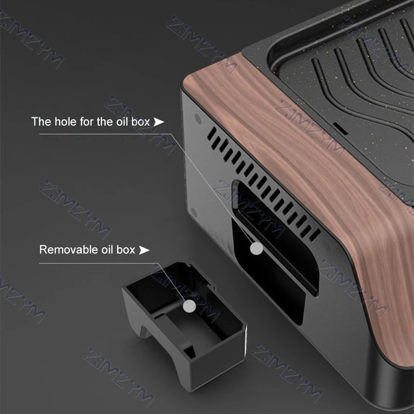 1800w electric grill electric griddle multifunctional barbecue machine electric grill rotator 2 layer non stick baking pan 220v free global shipping