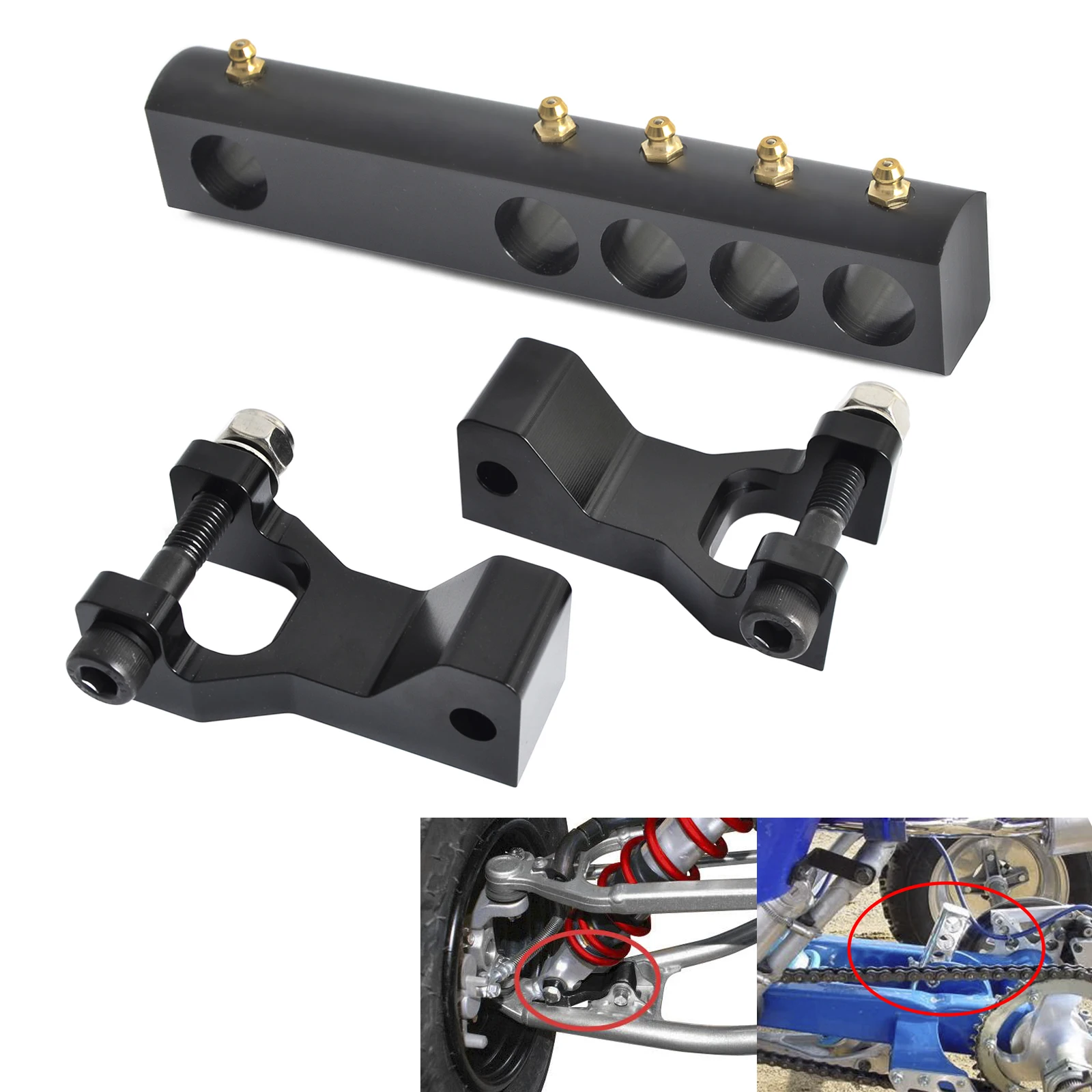 Комплект для опускания передних и задних квадроциклов Yamaha Warrior 350 YFM350X 1987-2004 Banshee 350 YFZ350 1987-2008, аксессуары для квадроциклов - изображение