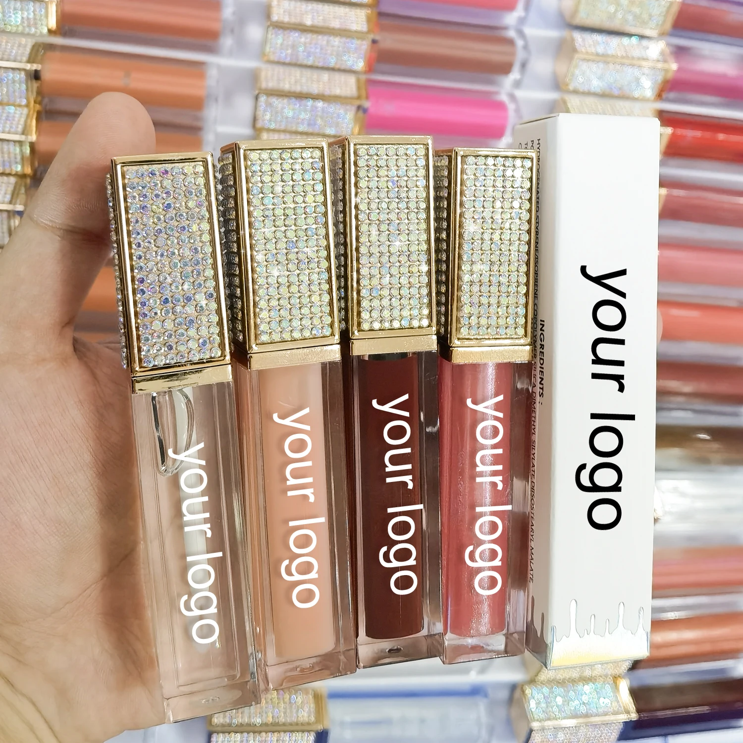 

Luxury Clear Lipgloss Private Label Vegan Glitter Shimmer Matte Nude Liquid Lipstick Glossy Lip Gloss Custom Logo Cosmetics