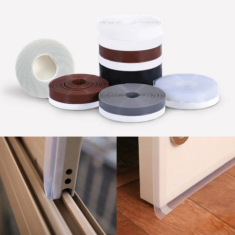 

Door Bottom Self Adhesive Rubber Seal Sweep Strip Weather Stripping Silicone