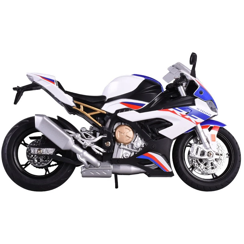 Модель игрушечного автомобиля 1/12 B W S1000RR Tomahawk из сплава литье под давлением звук и