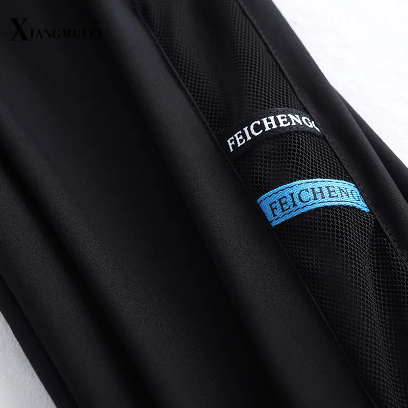 

Woman Solid Color Ice Silk Sports Pants Summer Loose High Waist Harem Ankle-length Pants Quick Dry Casual Trousers With Pockets