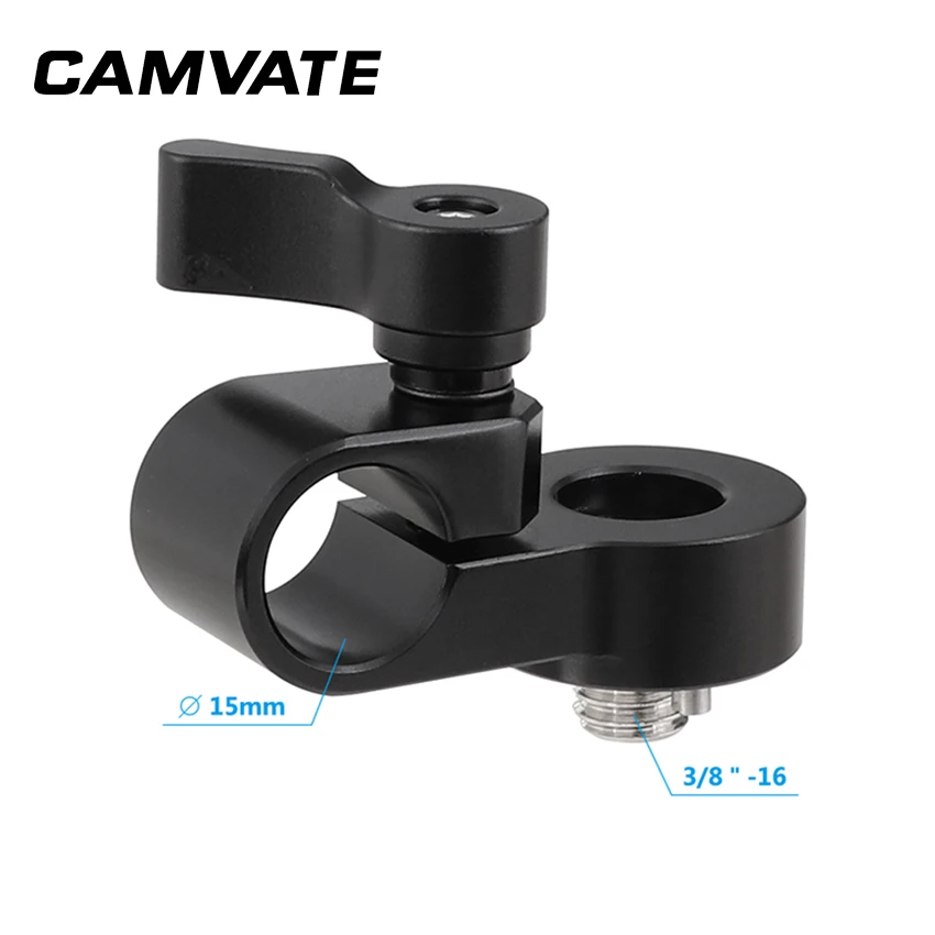 CAMVATE 15 мм одиночный стержень Зажим адаптер конвертировать в 3/8 &quot 16 Монтажный