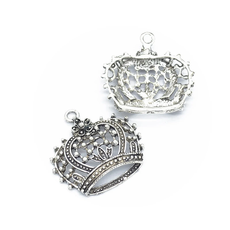 

3pcs Charms Crown 40x39mm DIY Jewelry Making Pendant Fit Earring Necklace Bracelet Handcraft