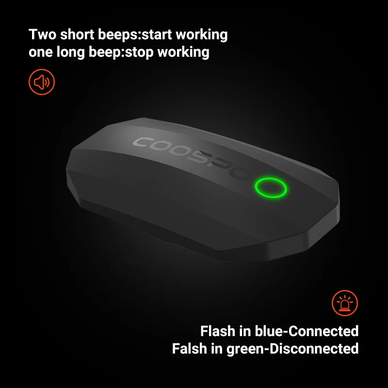 Ремешок CooSpo для мониторинга сердечного ритма на груди Bluetooth 4 0 ANT + датчик