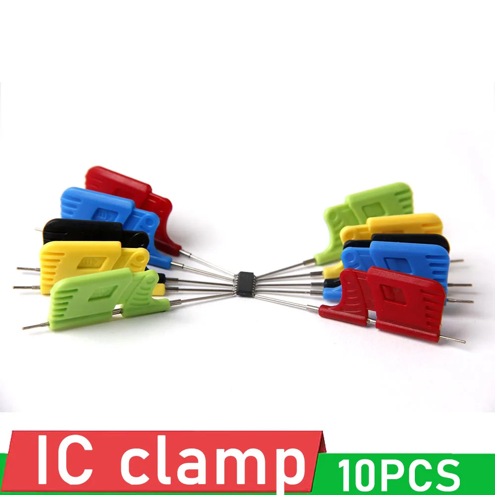 10pcs/set Universal Chip micro IC clamp SOP SOIC TSOP MSOP SSOP SMD Test Clip Socket Adpter Programmer for logic analyzer | Инструменты