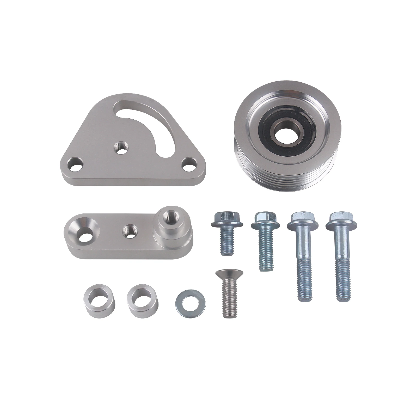 

Aluminum Alloy Manual Belt Tensioner with Pulley professional Pulley Belt Tensioner for Firebird Vehicles Eliminate Belt Slip