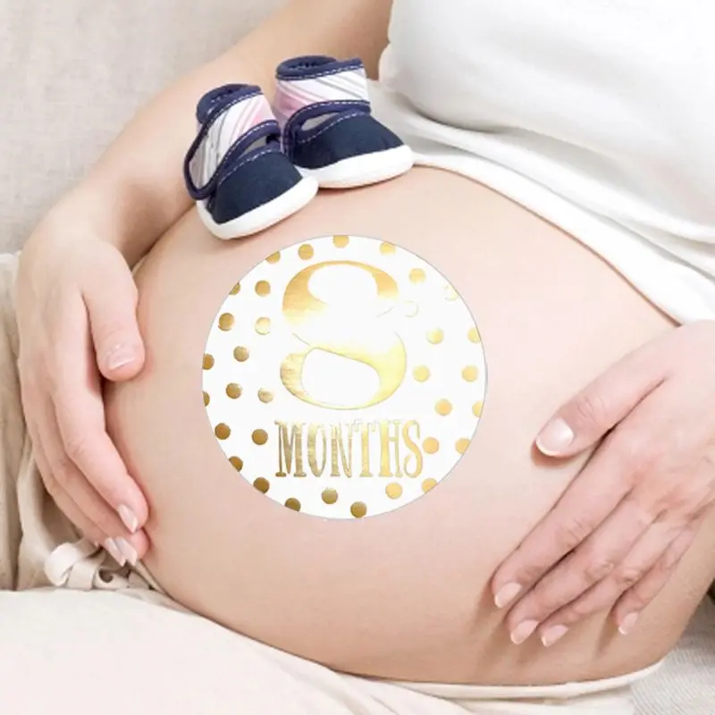 

Baby Pregnant Women Monthly Photograph Sticker Fun Month 1-12 Milestone Stickers