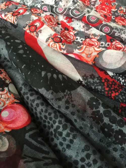 Spanish Single Accessory Spring And Autumn New Women's Print Pattern Long Scarf | Hat &amp Glove Sets