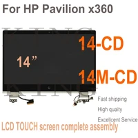 14 complete lcd touch assembly for hp pavilion x360 14 cd 14m cd0001dx 14t cd000 l18192 001 lcd touch screen digitizer fhd 192