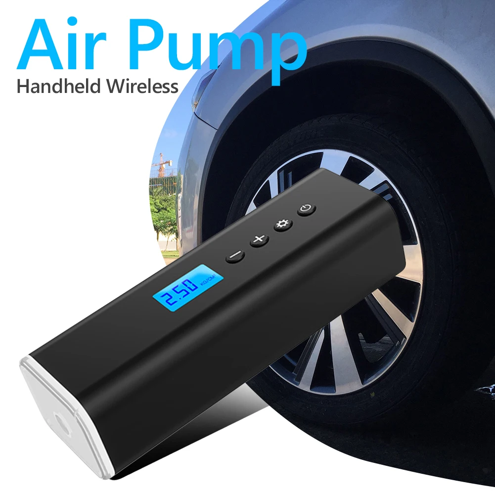 

Car Air Pump Digital Lcd Mini Handheld Wireless Air Tire Inflatorcar Compressor With Led Light For Auto Bike Tire Inflatable Bal