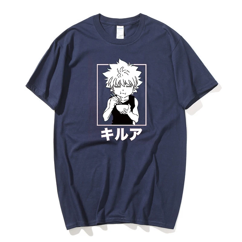 

Hunter X Hunter Killua O Neck Hot Topic Tops Shirts T-shirt Stranger Things Print T-Shirts Original Top Tee
