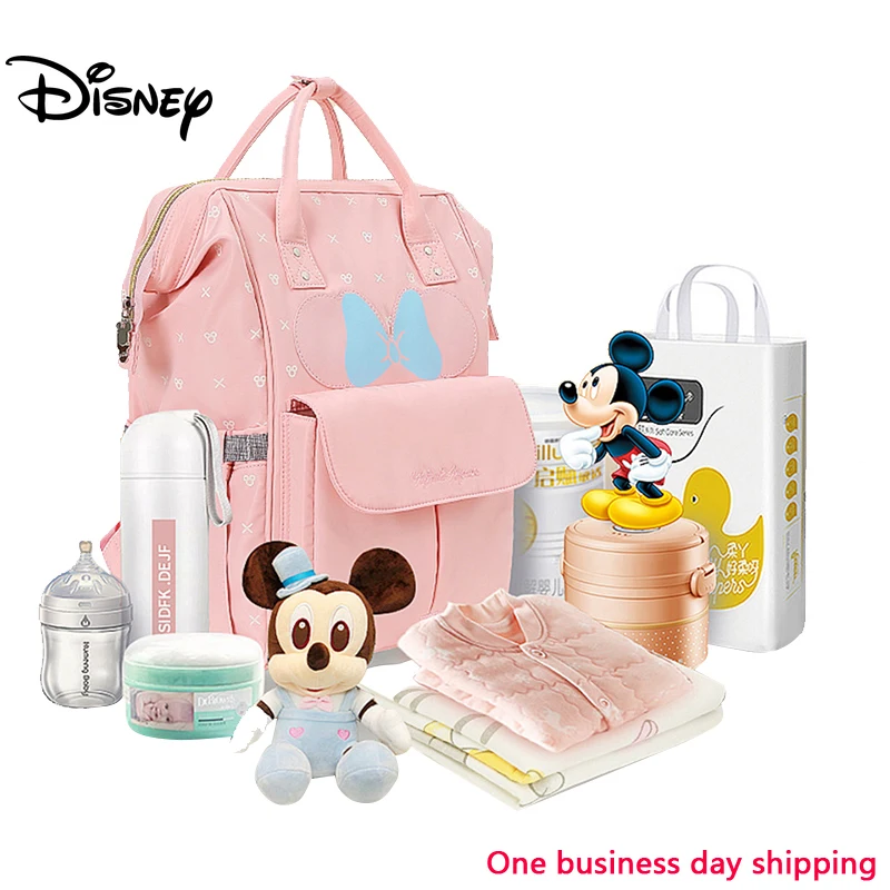 Сумка для подгузников disney, рюкзак, детские сумки для мам, мокрая сумка, модный органайзер для подгузников для мам и мам, коляска с Микки и Минни, Usb