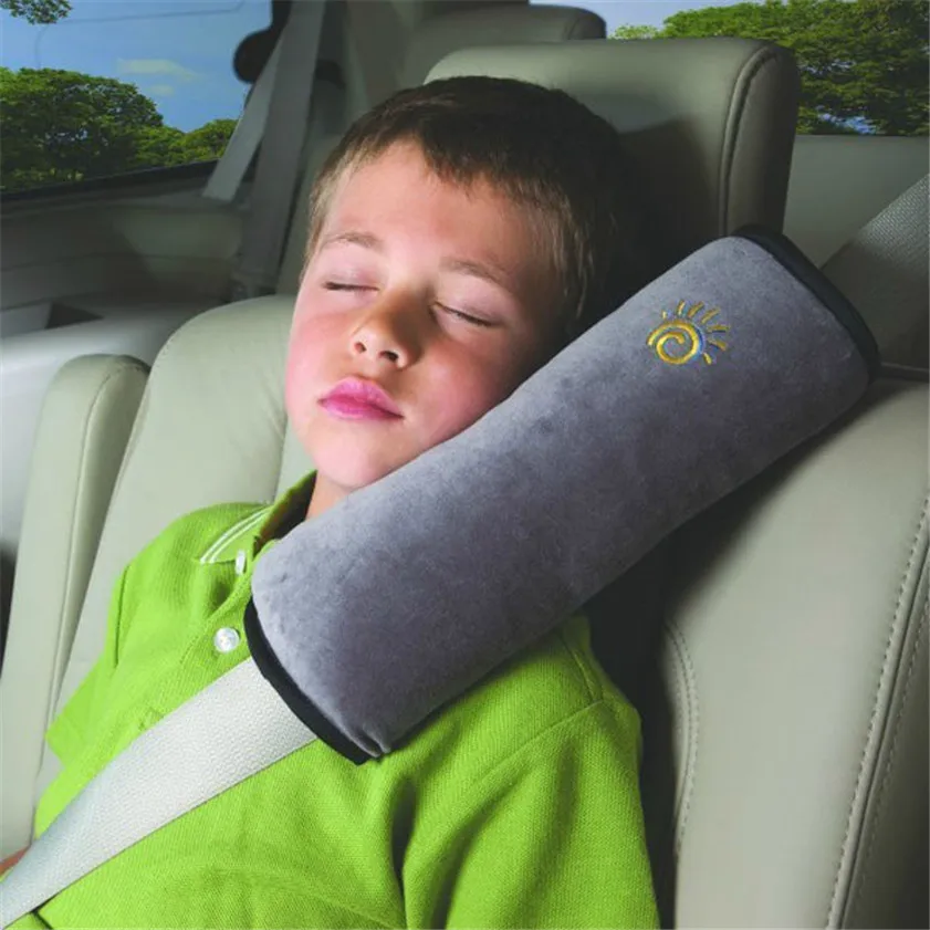 

Car Headrest Seatbelt Soft Baby Children Safety Strap Micro-suede Fabric Car Seatbelts Pillow Shoulder Protection Car-Styling