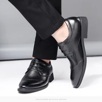 genuine leather men shoes wedding dress italian shoe lace up black business shoes men original formal office shoes for man
