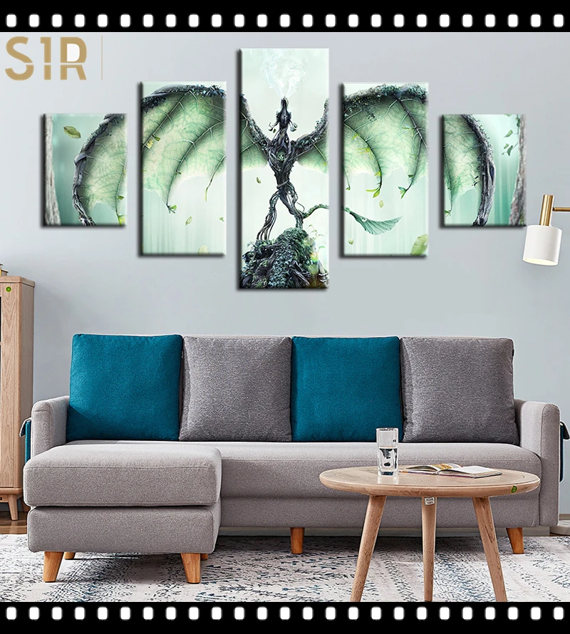 

Anime Movie Posters Wall Art 5 Pieces Canvas Painting Poster Pictures Home Decor Living Room HD Printed Poster Wall Painting