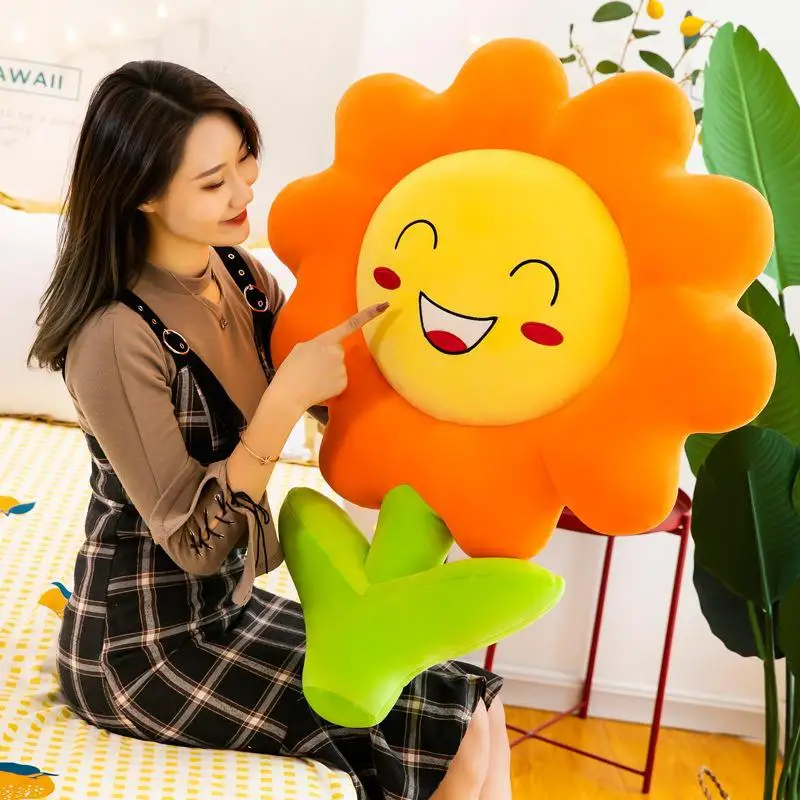 

Creative Flower Plush Toy Pillow Multifunctional Car Cushion Office Cushion Thickened Bay Window Cushion Plush Doll Toys Gift