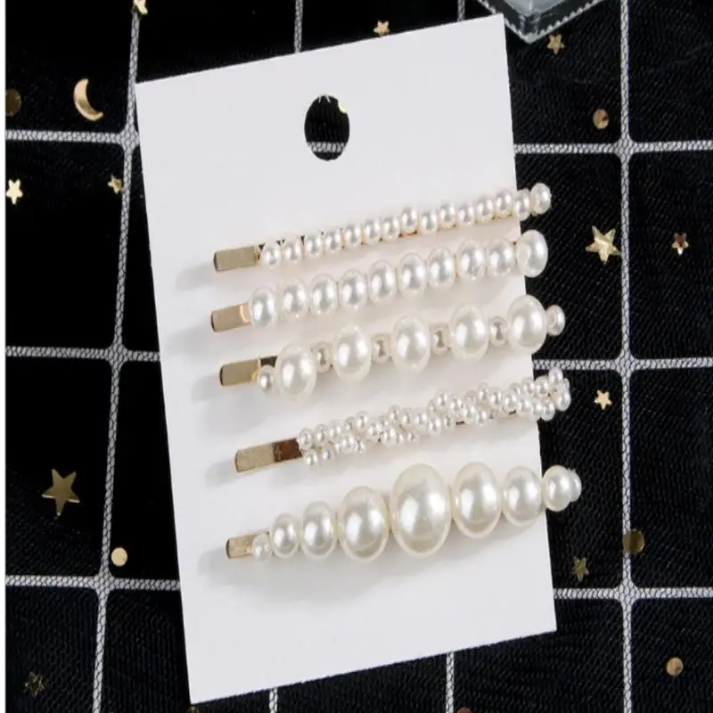 

Duoying 2020 New Fashion Pearl Hair Clip Snap Button Hair Pins for Women Sweet Pearl Hairpin Hair Clips Jewelry Lady Barrette St