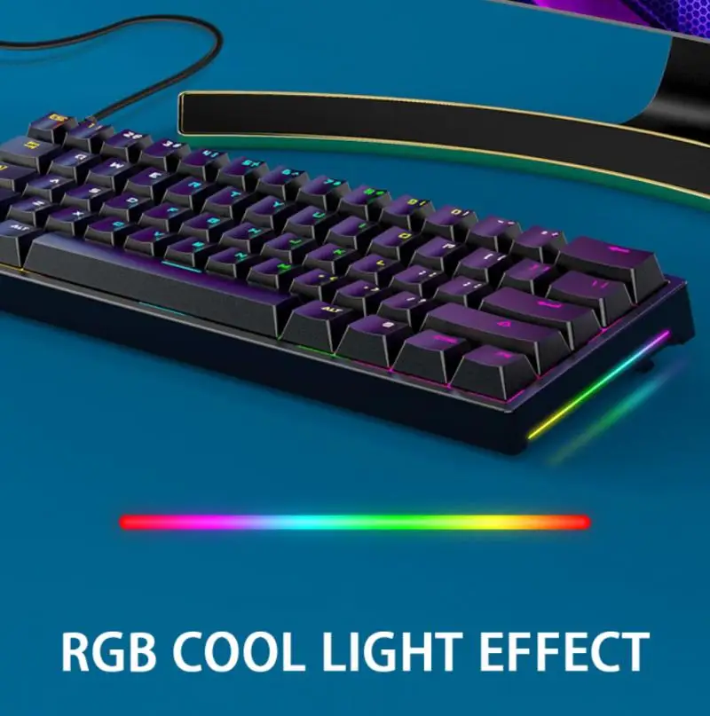 

Gaming Keyboard Wired Gaming Mouse 61 Keycaps With RGB Backlight Keyboard Gamer Ergonomic Mause For PC Laptop Notebook 2021