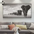 Черно-белый слон, холст, Настенный декор, печатные картины, современная настенная фотография для украшения интерьера дома, комнаты