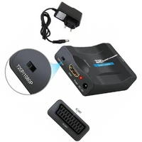 1080P SCART К HDMI-совместимый Видео Аудио конвертер AV адаптер сигнала приемник для HD TV Sky Box STB TV DVD с евровилкой питания
