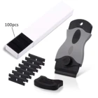 EHDIS пластиковый скребок для чистки автомобильных наклеек, инструмент для снятия покрытия пленки, виниловый скребок для удаления окон, лезвия из углеродистой стали