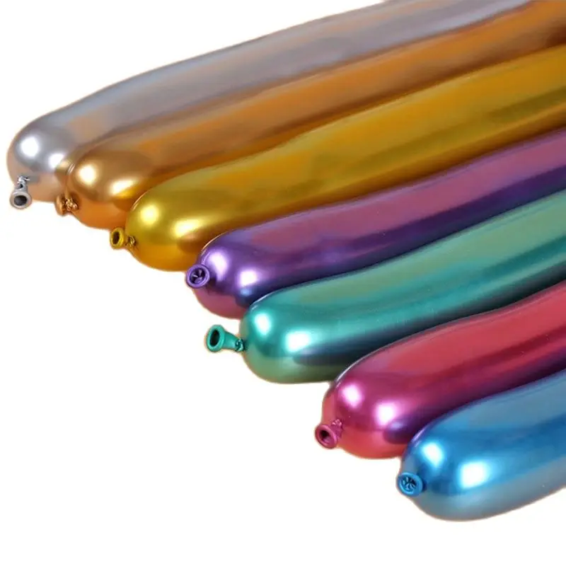 

Magic Long Balloons Chrome Metal Latex Ballons DIY Theme Party Decoration Baby Birthday Wedding Valentine's Day Balloon Arch