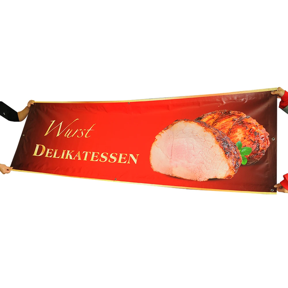 Пользовательский наружный виниловый рекламный баннер с принтом|Флаги баннеры и