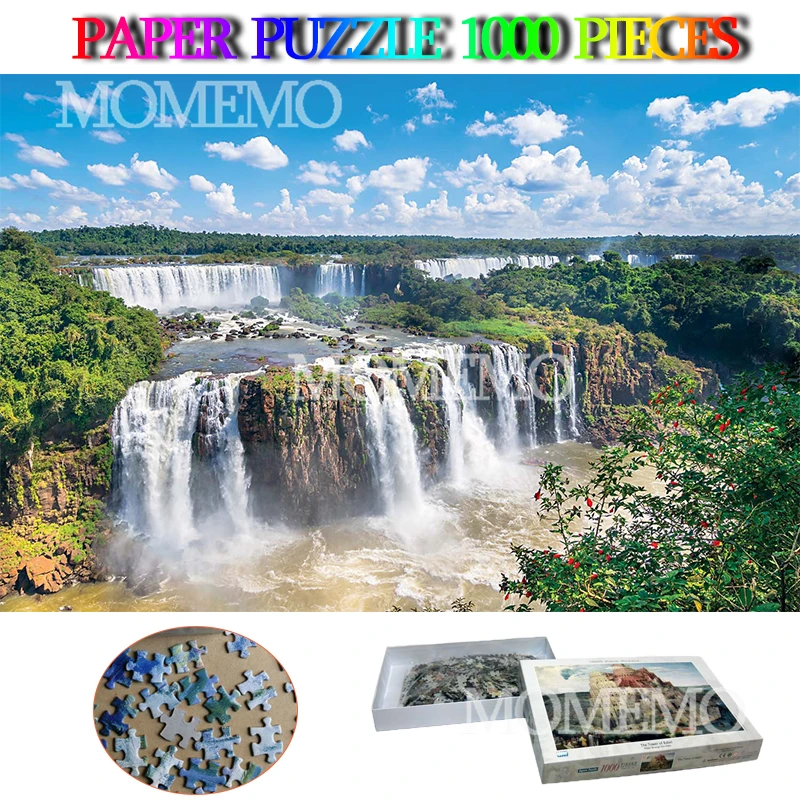 

Iguazu Falls 1000 Pieces Paper Puzzle Beautiful Brazil Famous Scenery Paper Jigsaw Puzzles Adults Kids Interesting Puzzle Toys