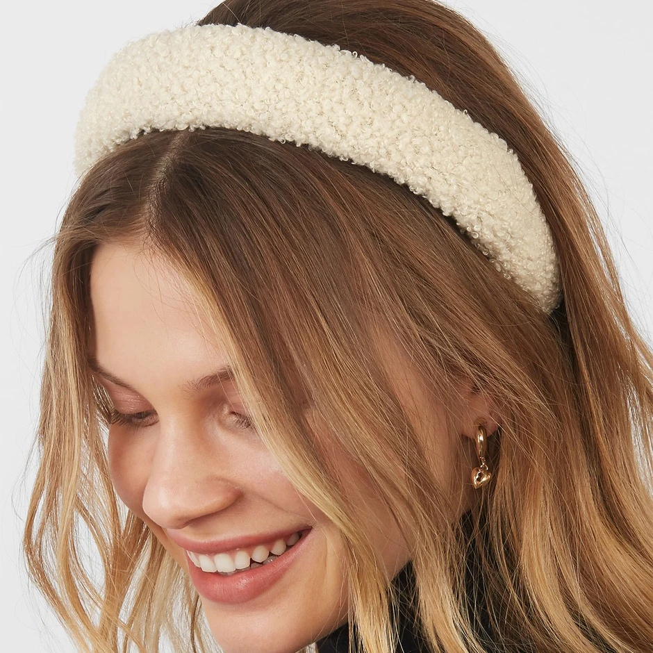 Новинка 2019 Зимняя женская повязка на голову шерсть ягненка теплый помпон Женский