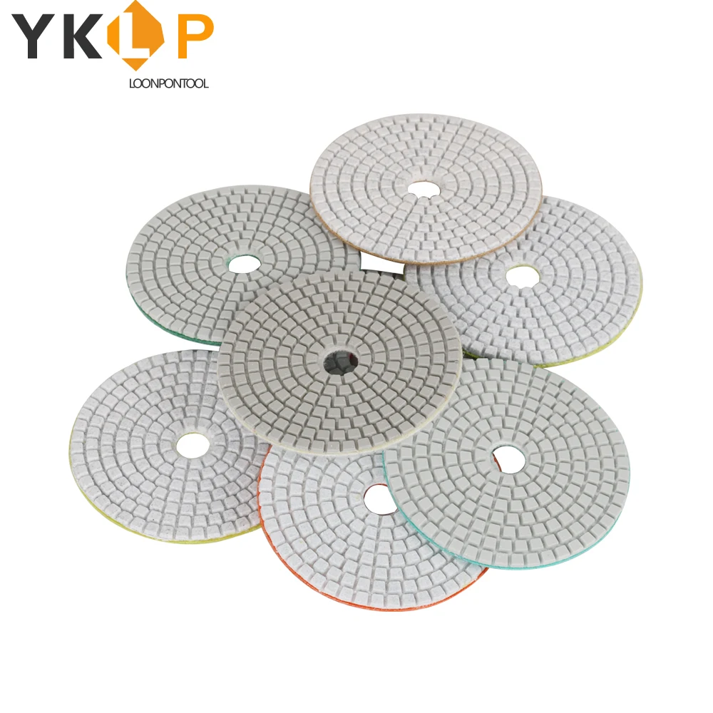 16 шт. алмазная полировальная накладка 4 дюйма 100 мм зернистость 30 8000|Абразивные