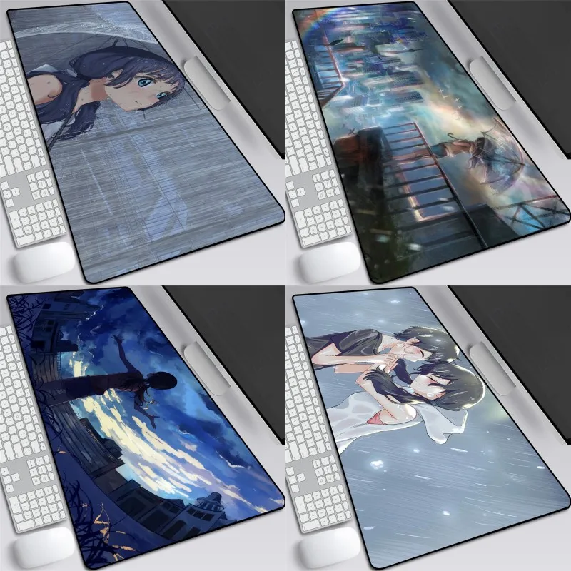 1 шт. игровой коврик для мыши с принтом аниме Weathering With You большой украшение стола