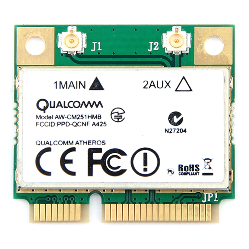 

Dual Band For Qualcomm Atheros QCA9377 AW-CM251HMB Mini PCI-E Wireless Wifi Card 433Mbps 2.4G/5Ghz Bluetooth 4.1 Wlan 802.11ac